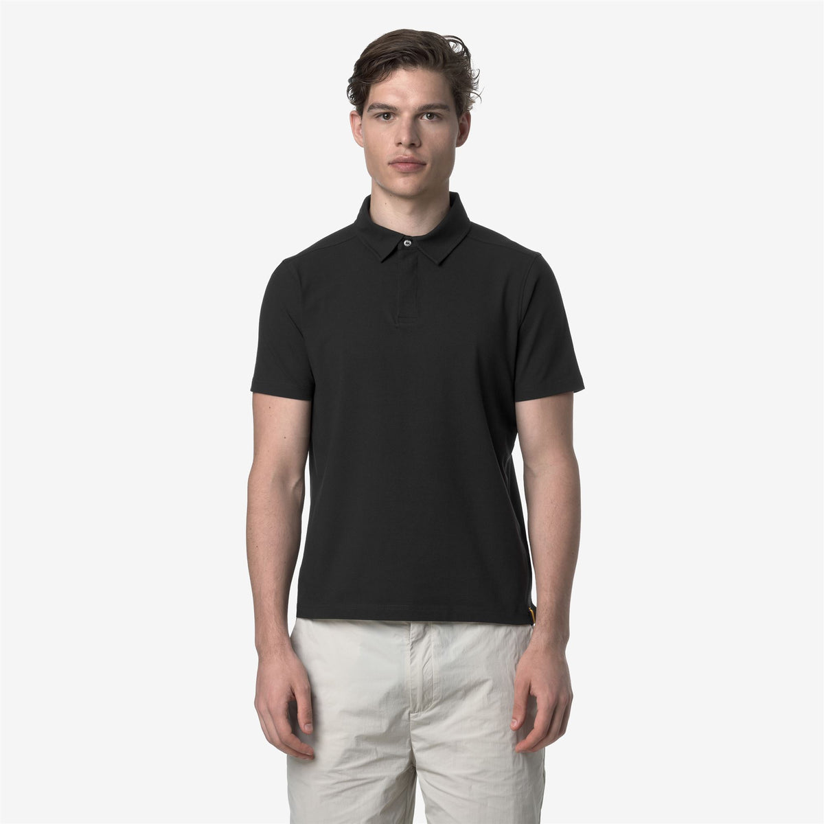 Polo Shirts_MAN_VINCELLE ICE COTTON_Polo_Black Pure - Commercial 4