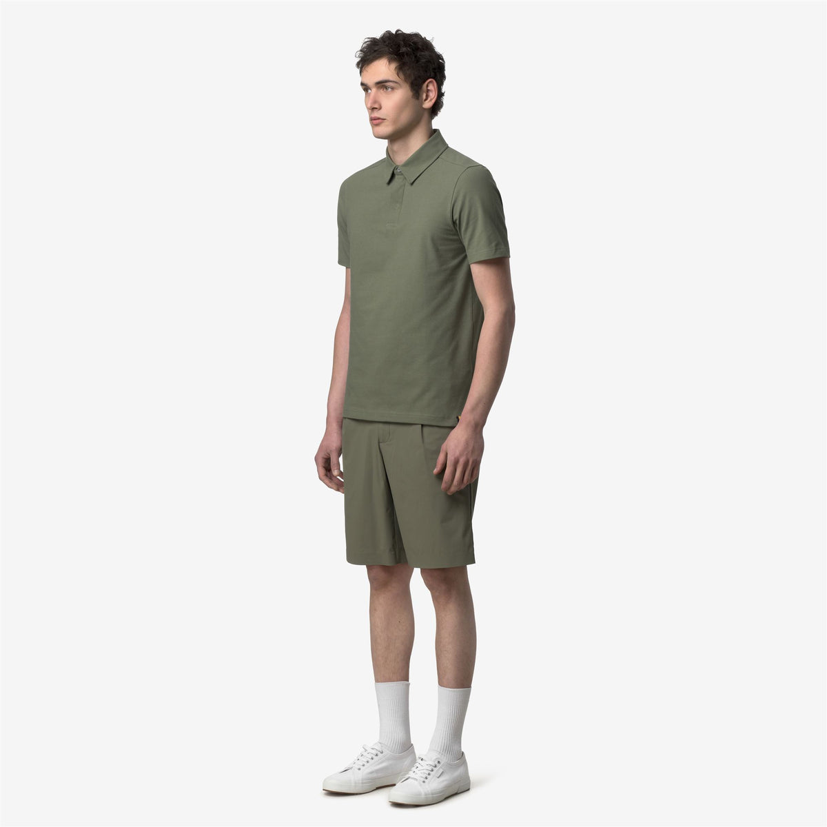 Polo Shirts_MAN_VINCELLE ICE COTTON_Polo_Green Lichen - Commercial 5