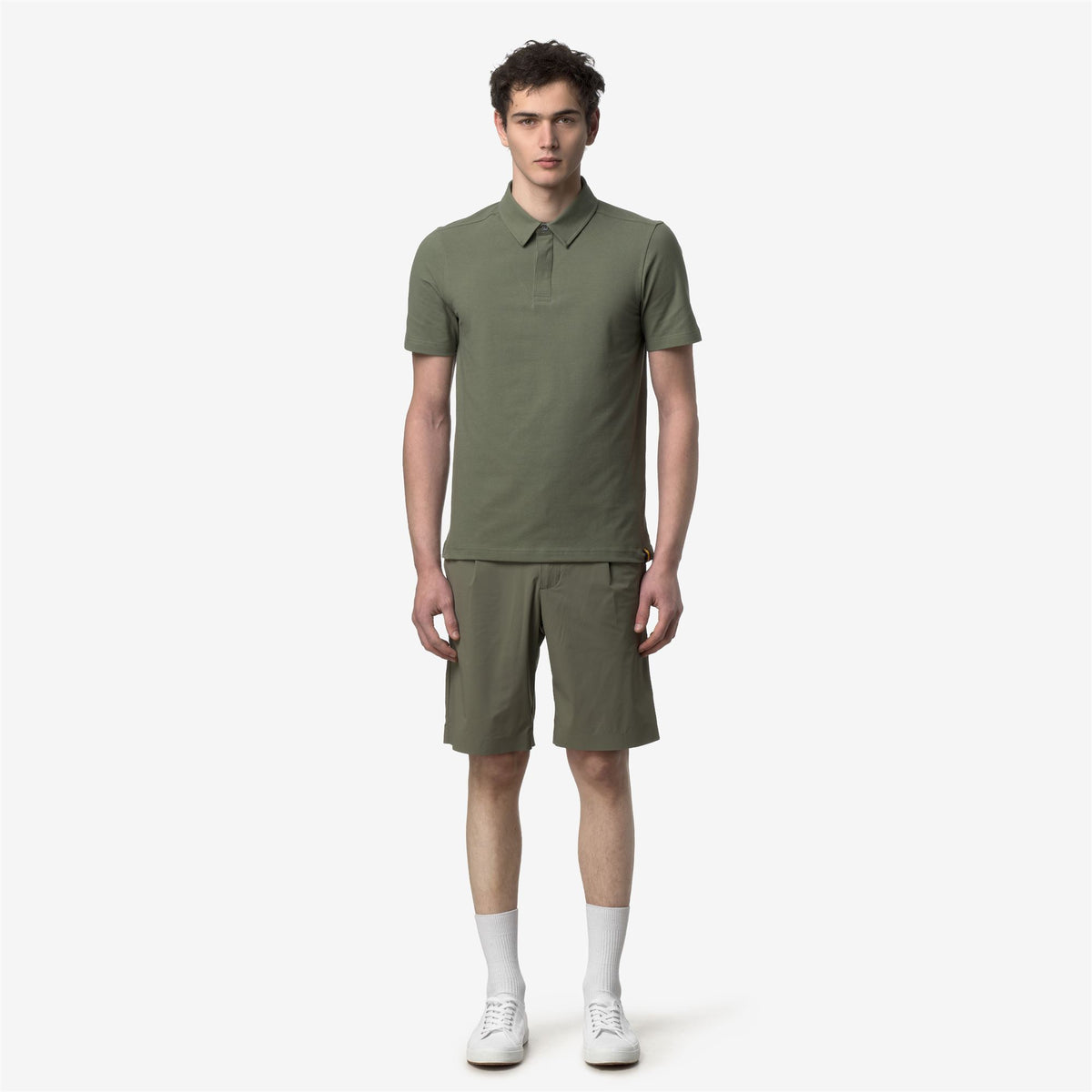 Polo Shirts_MAN_VINCELLE ICE COTTON_Polo_Green Lichen - Commercial 4