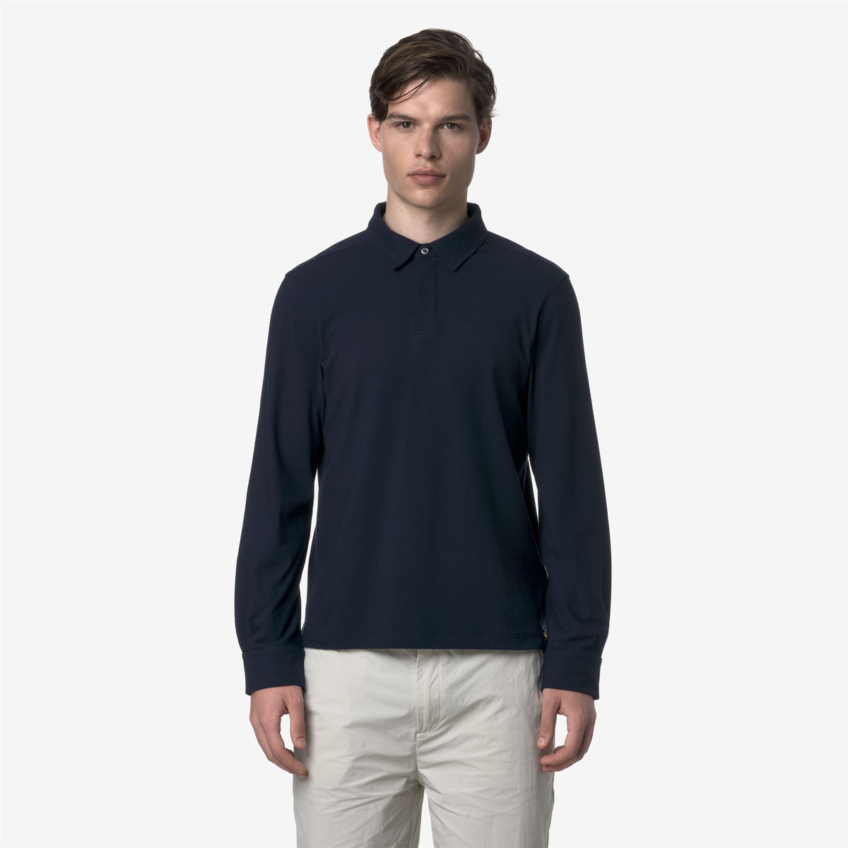Polo Shirts_MAN_TIBERE ICE COTTON_Polo_Blue Depth - Commercial 4