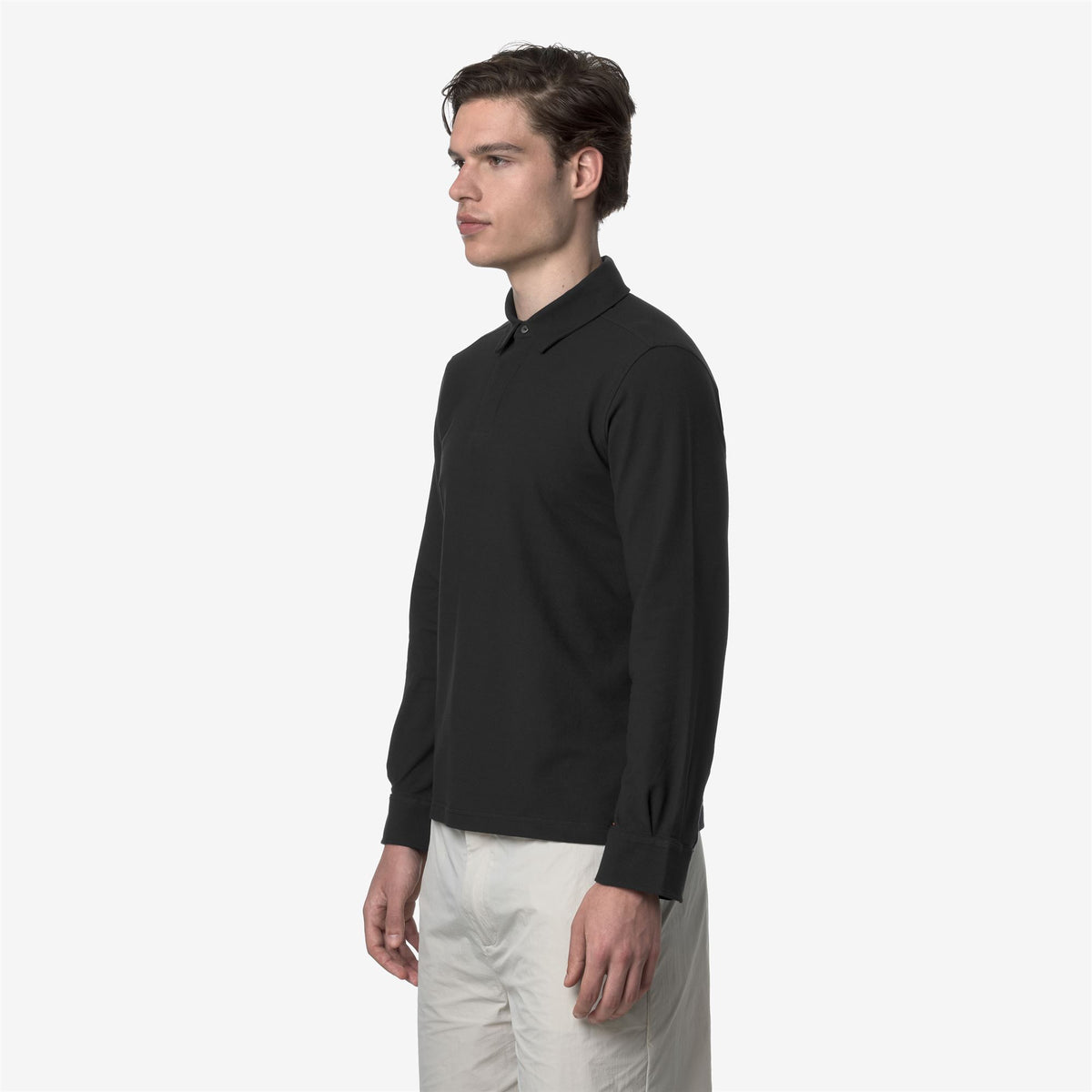 Polo Shirts_MAN_TIBERE ICE COTTON_Polo_Black Pure - Commercial 5