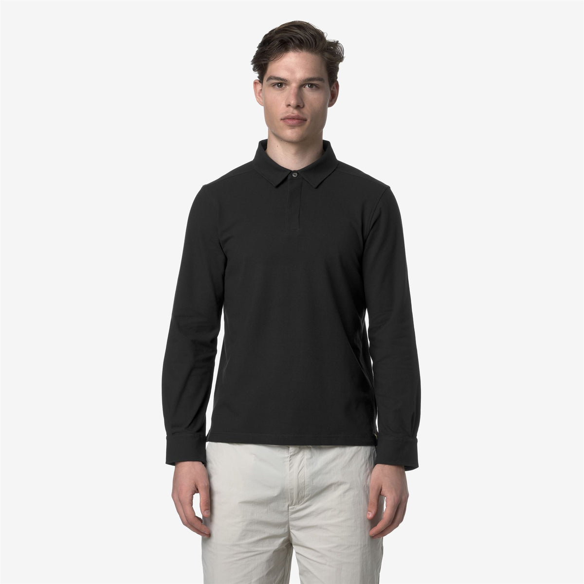 Polo Shirts_MAN_TIBERE ICE COTTON_Polo_Black Pure - Commercial 4