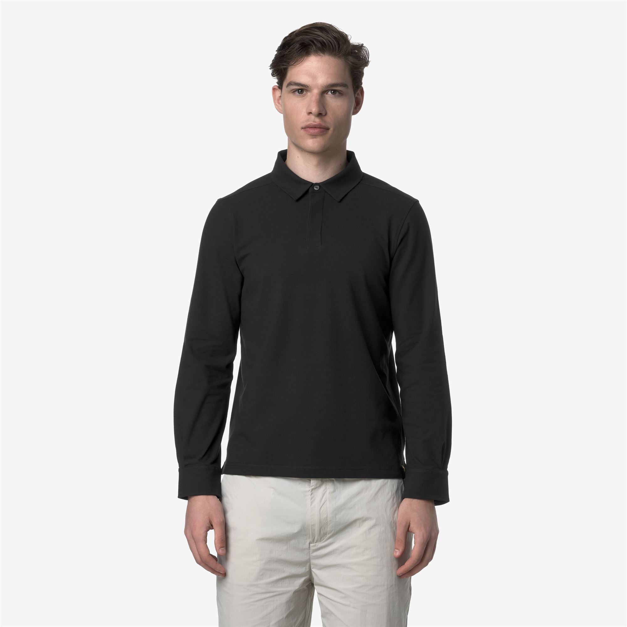 Polo Shirts_MAN_TIBERE ICE COTTON_Polo_Black Pure - Commercial 4