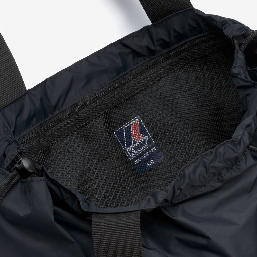 Blue Unisex Packable Shopping Bag with Adjustable Closure 02