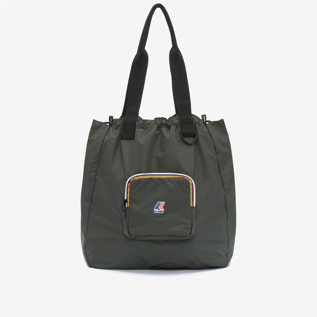 Green blackish Unisex Packable Waterproof Shopping Bag 01