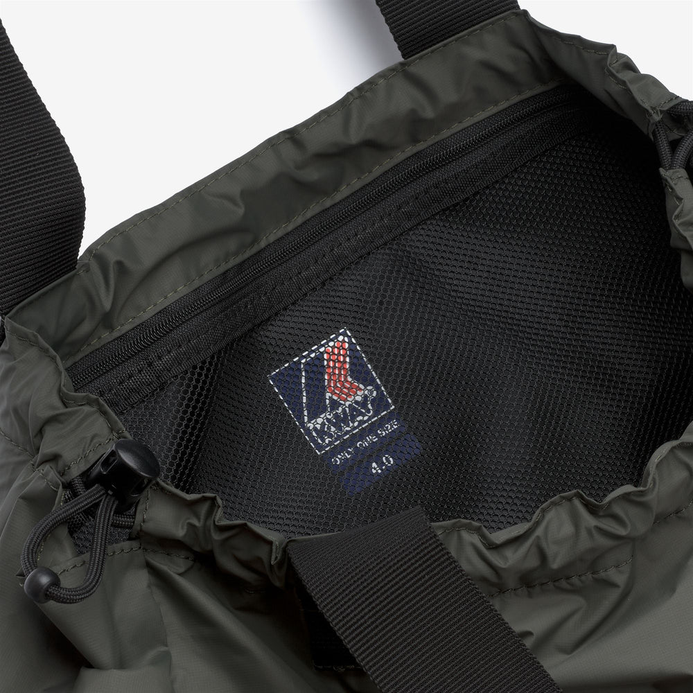 Green blackish Unisex Packable Waterproof Shopping Bag 02