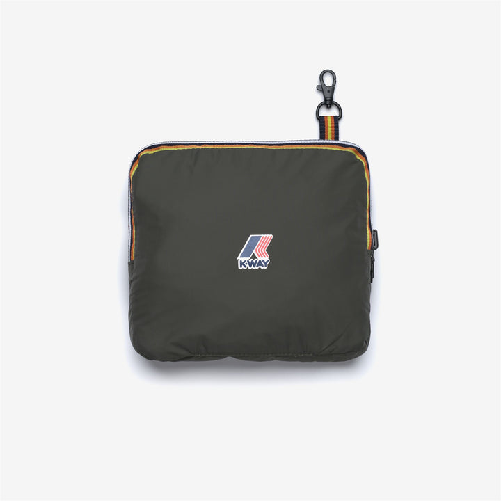 Borsa tote unisex verde impermeabile con chiusura regolabile e tasche 4