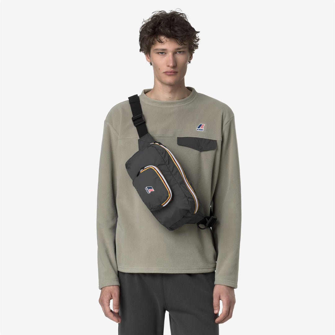 Grey unisex packable waist bag with waterproof features main