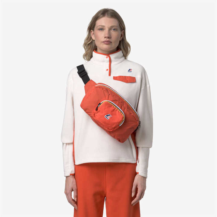 Marsupio unisex arancione impermeabile con cinturino regolabile 4