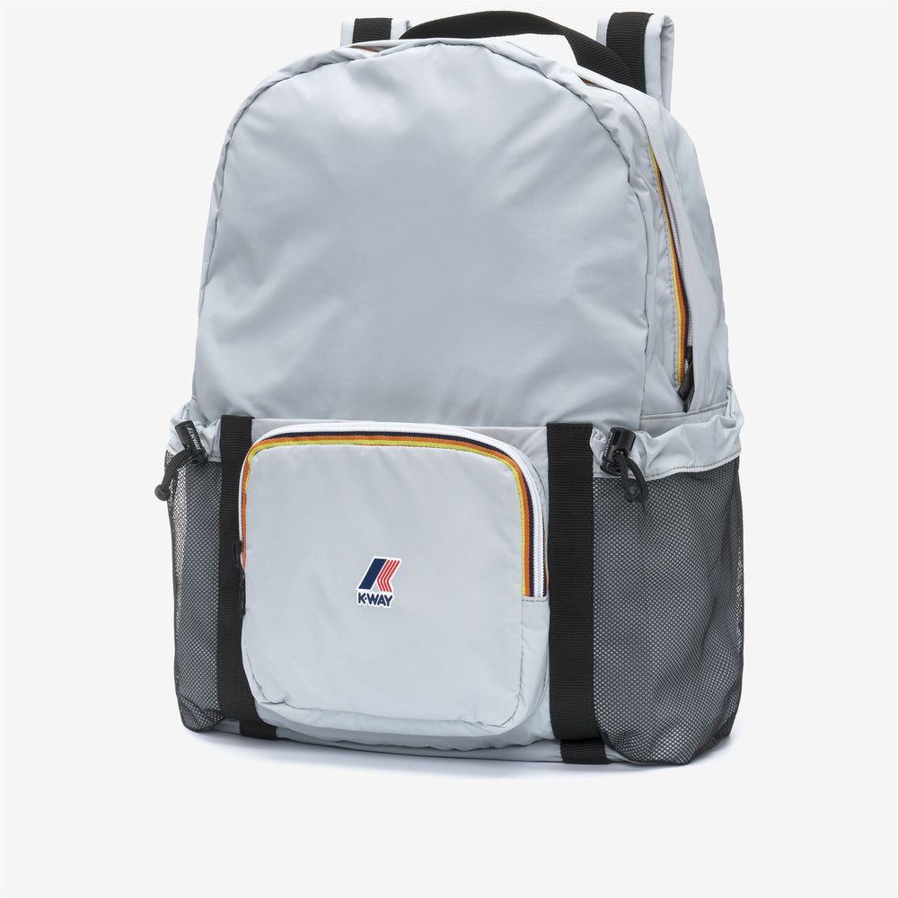 Zaino unisex grigio, ripiegabile e impermeabile, con spallacci regolabili 02