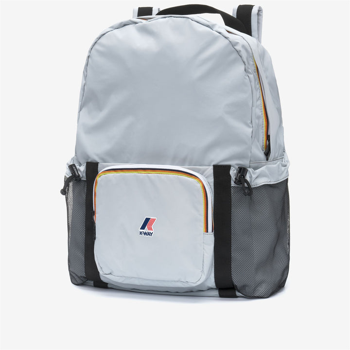 Zaino unisex grigio, ripiegabile e impermeabile, con spallacci regolabili 2