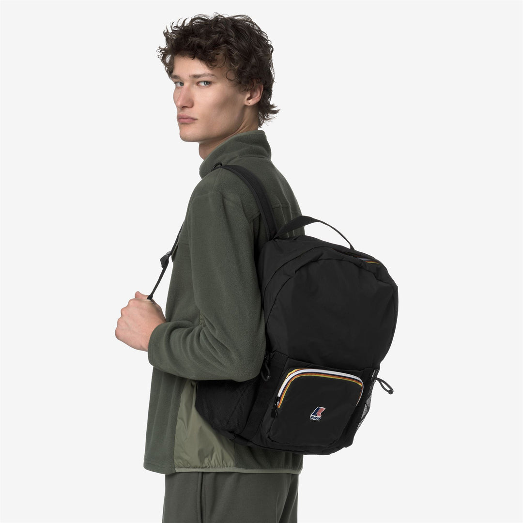 Zaino unisex nero impermeabile e ripiegabile con spallacci regolabili main