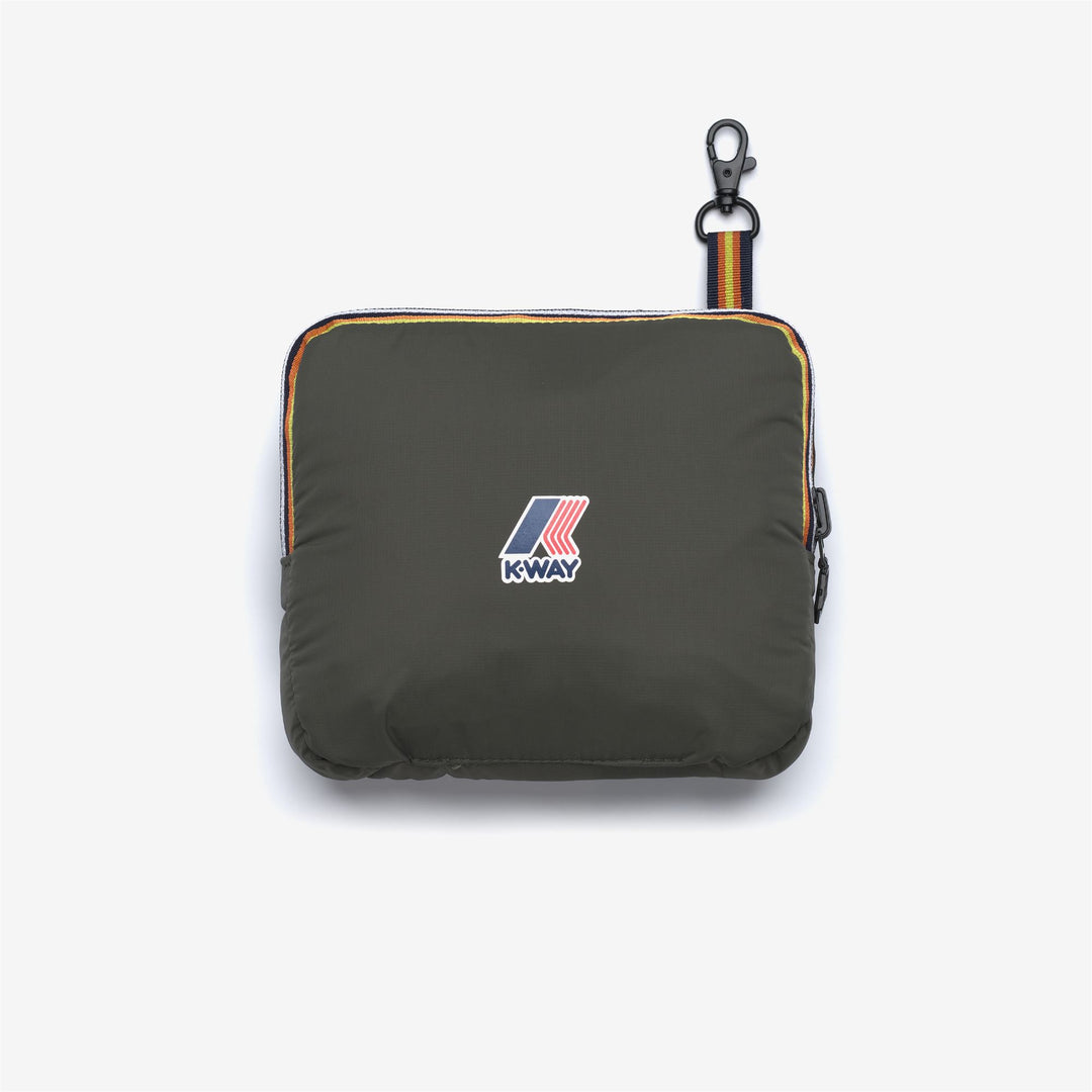 Zaino impermeabile unisex verde nerastro ripiegabile con tasche main