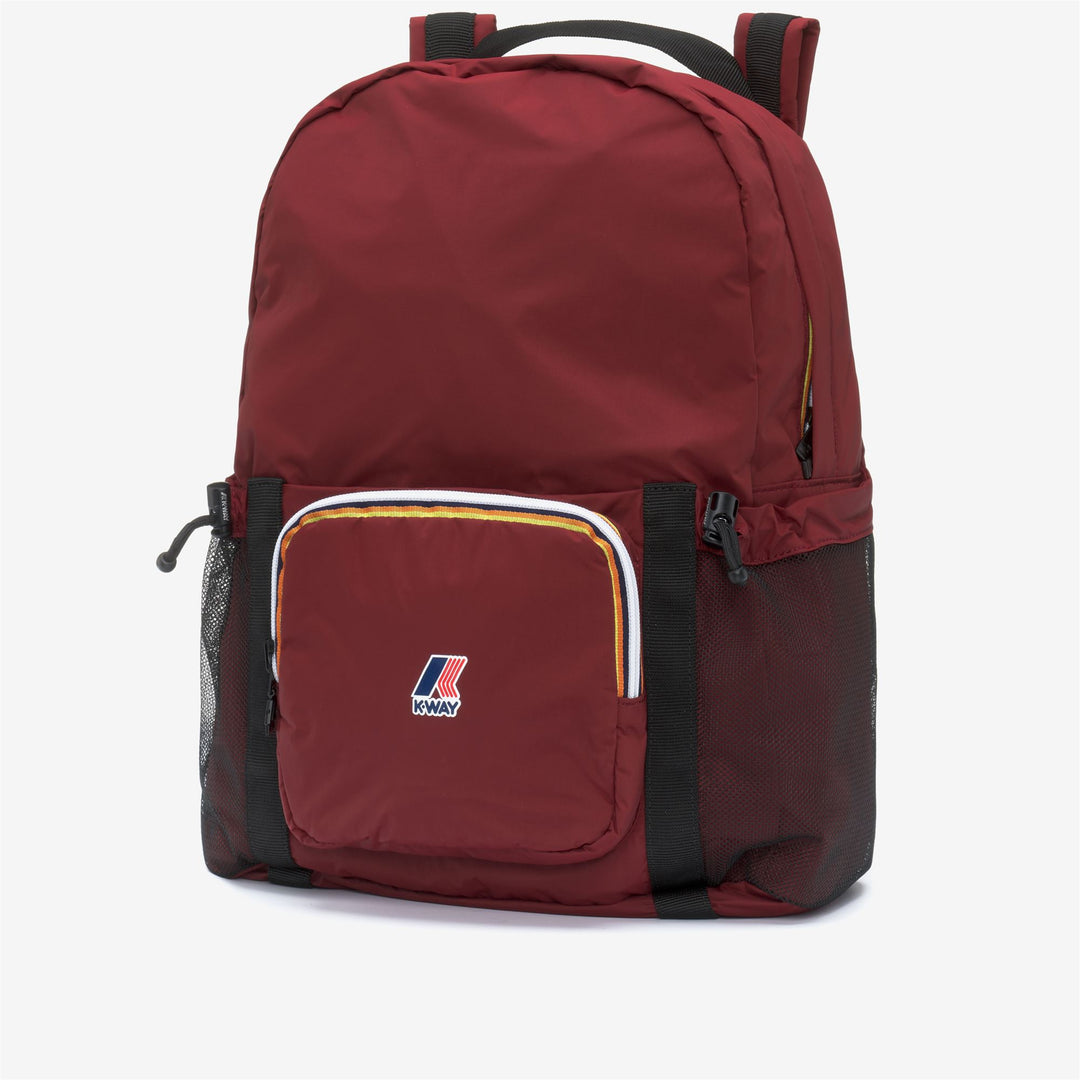 Red unisex packable waterproof backpack with adjustable straps main