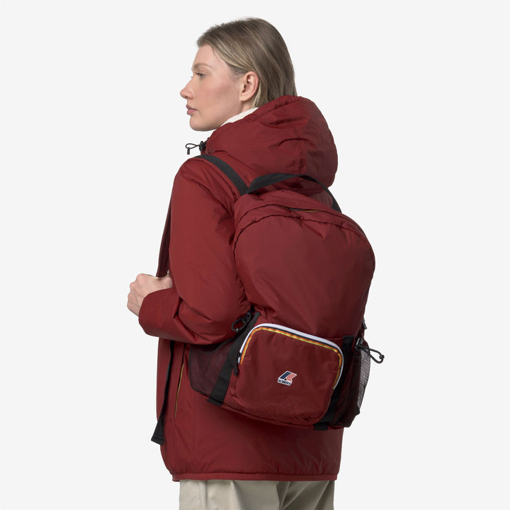 Red unisex packable waterproof backpack with adjustable straps 5