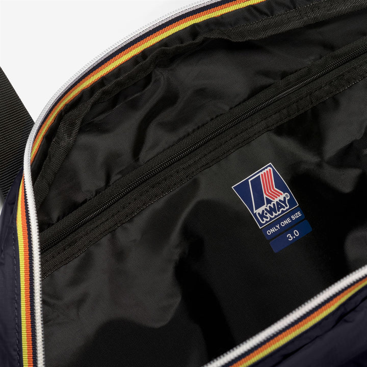 Borsone unisex blu ripiegabile con cerniera e tasche 3