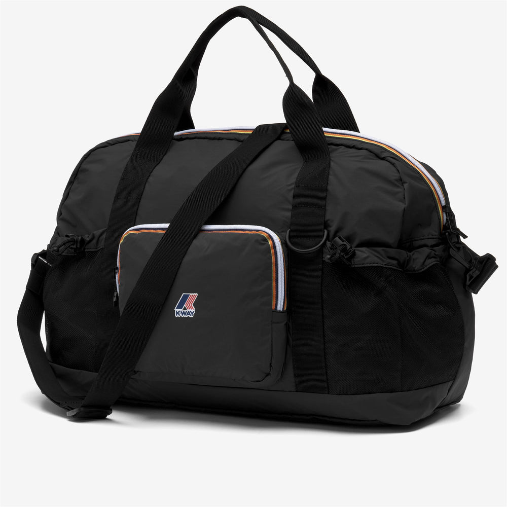 Black Unisex Packable Waterproof Duffle Bag with Pockets 02