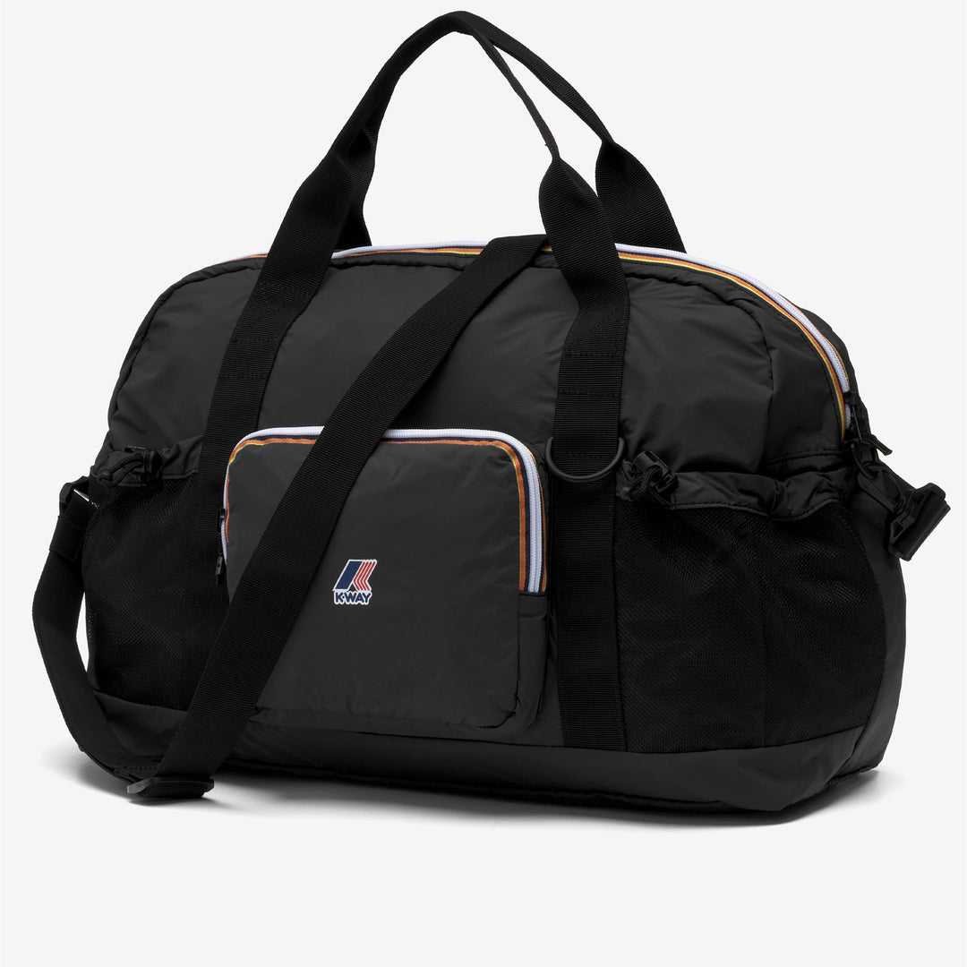 Borsone impermeabile ripiegabile unisex nero con tasche main
