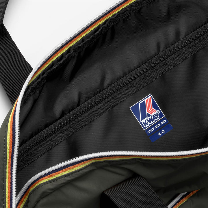 Bolsa de lona impermeable y plegable unisex, color verde y negro 3