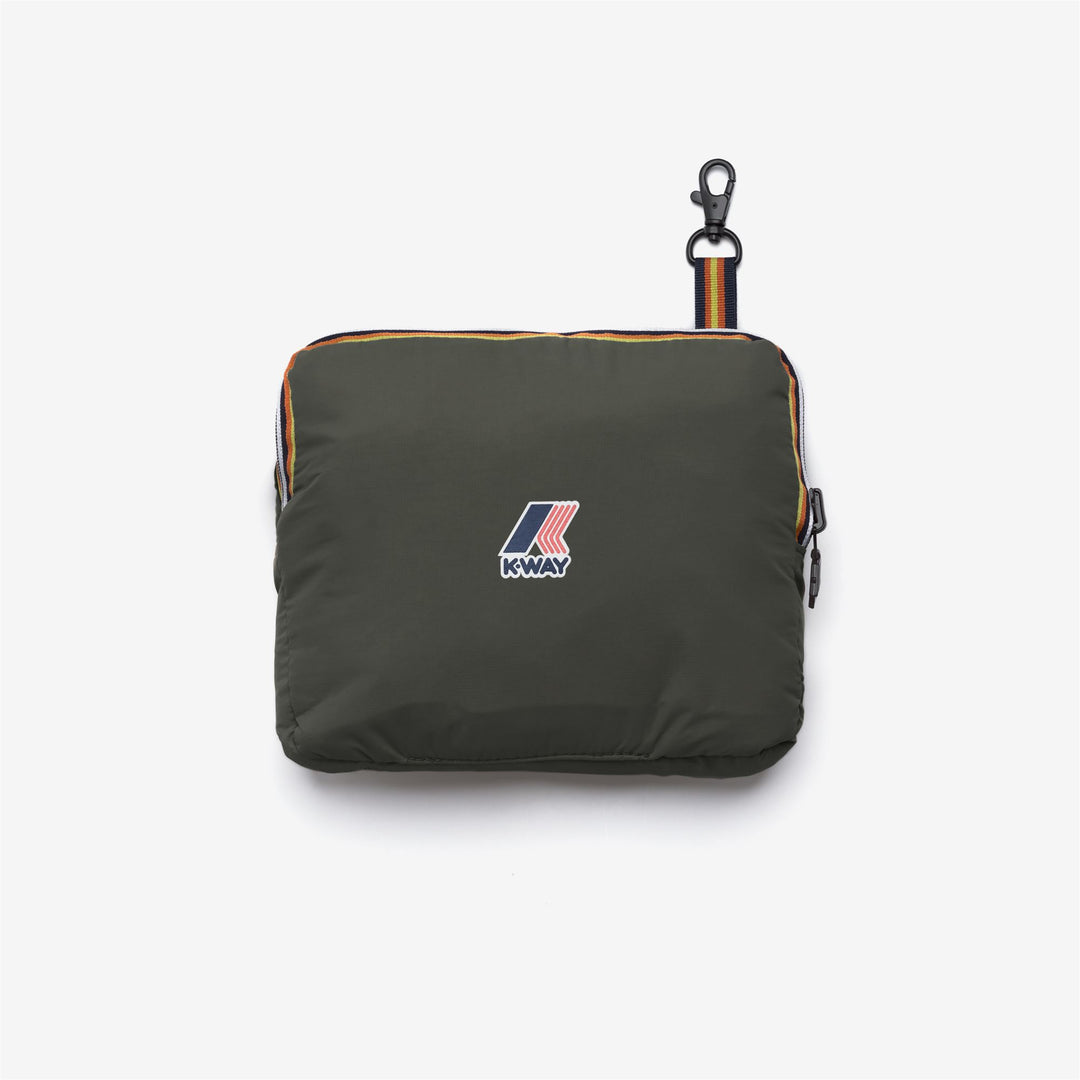 Bolsa de lona impermeable y plegable unisex, color verde y negro main