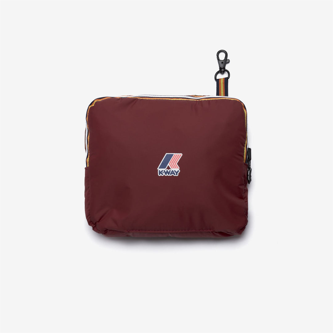 Borsa da viaggio unisex rossa impermeabile e ripiegabile con tasche main