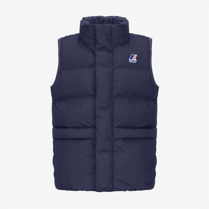 Giubbotto imbottito caldo unisex blu scuro per bambini con cappuccio 1