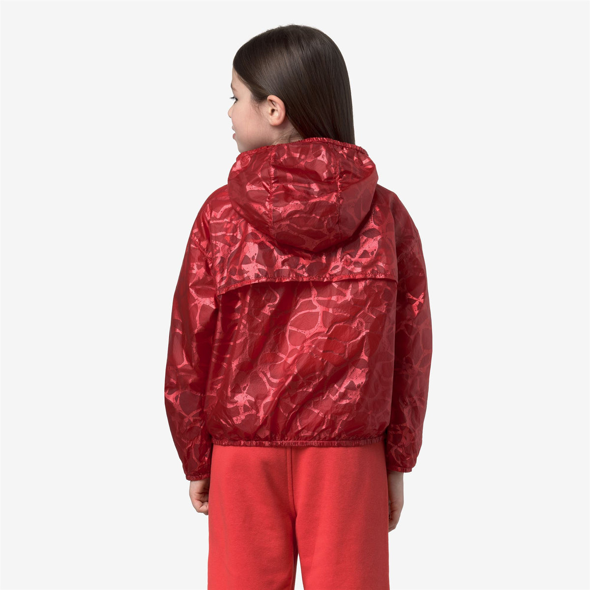 Jackets_Girl_P. LAURETTE SUPER LIGHT LAMI DOUBLE_Short_Red Poppy Laminated-Red Poppy - White - Commercial 6