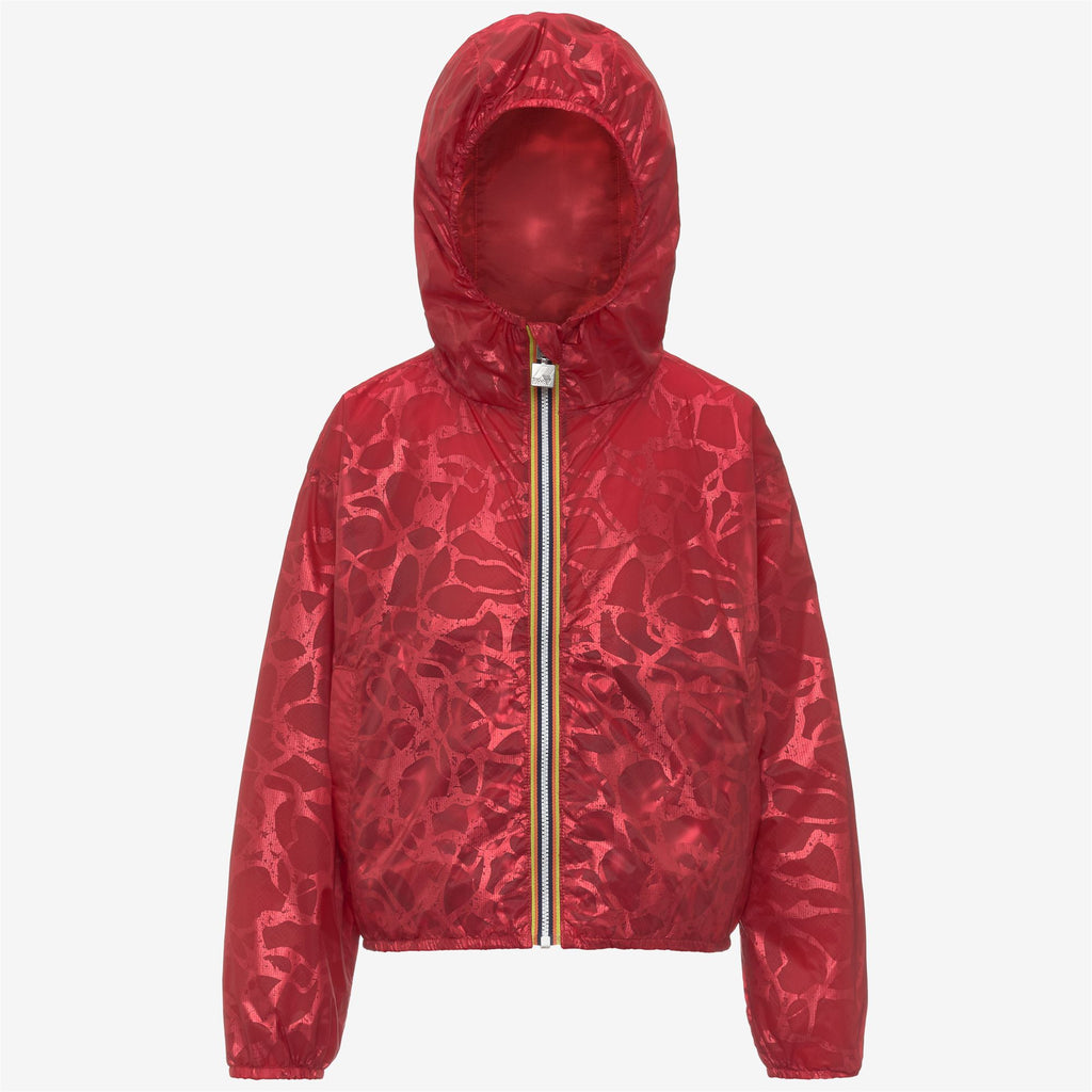 Jackets_Girl_P. LAURETTE SUPER LIGHT LAMI DOUBLE_Short_Red Poppy Laminated-Red Poppy - White - Commercial 1