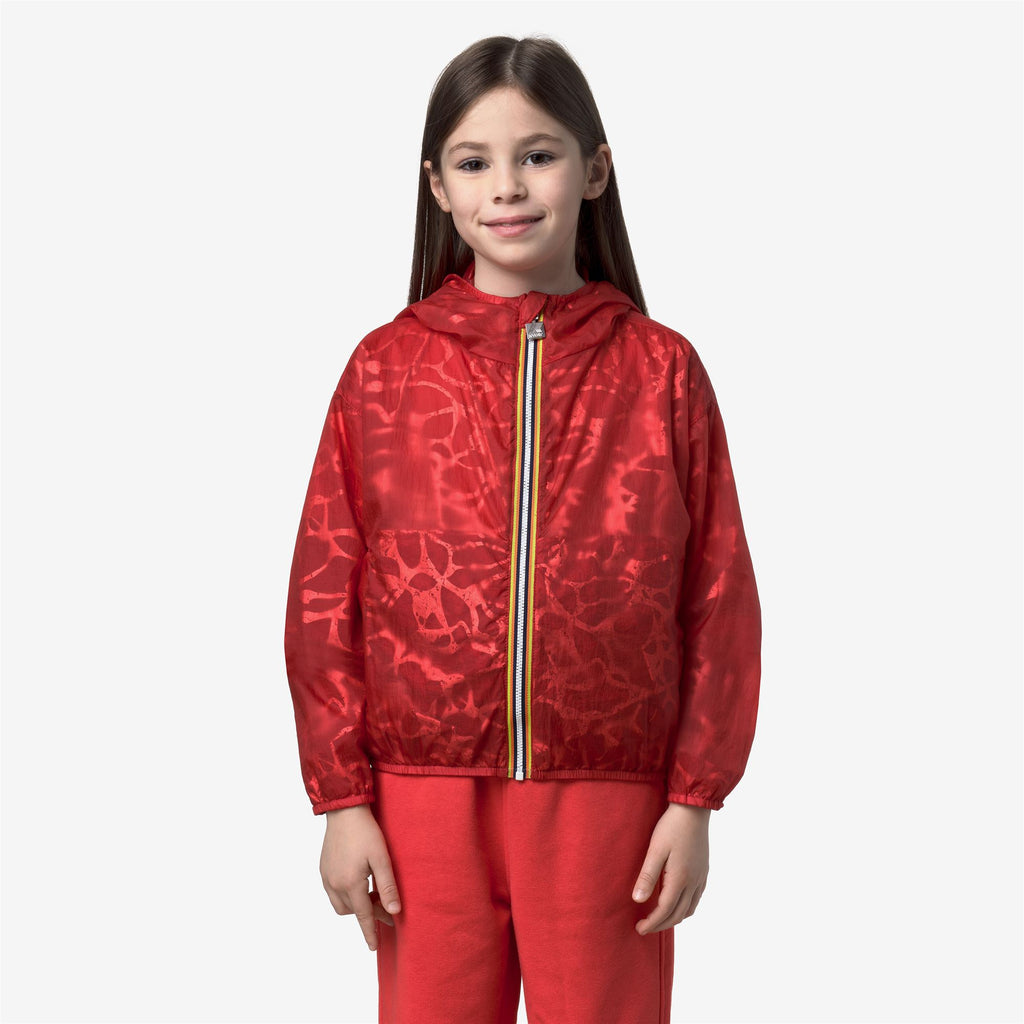 Jackets_Girl_P. LAURETTE SUPER LIGHT LAMI DOUBLE_Short_Red Poppy Laminated-Red Poppy - White - Commercial 7
