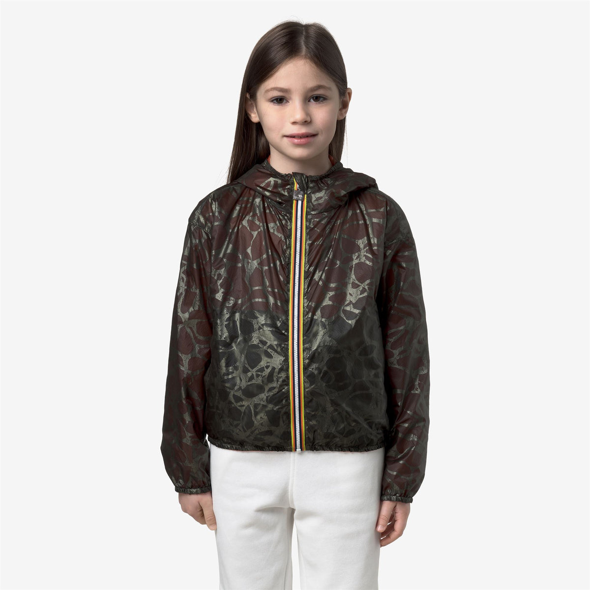 Jackets_Girl_P. LAURETTE SUPER LIGHT LAMI DOUBLE_Short_Green L Laminated - Pink P - Green Lichen - Pink Pamplemousse - Commercial 4