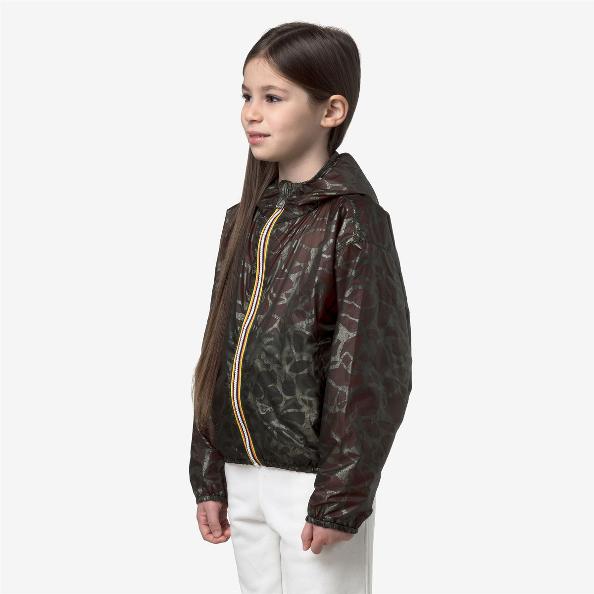 Jackets_Girl_P. LAURETTE SUPER LIGHT LAMI DOUBLE_Short_Green L Laminated - Pink P - Green Lichen - Pink Pamplemousse - Commercial 5