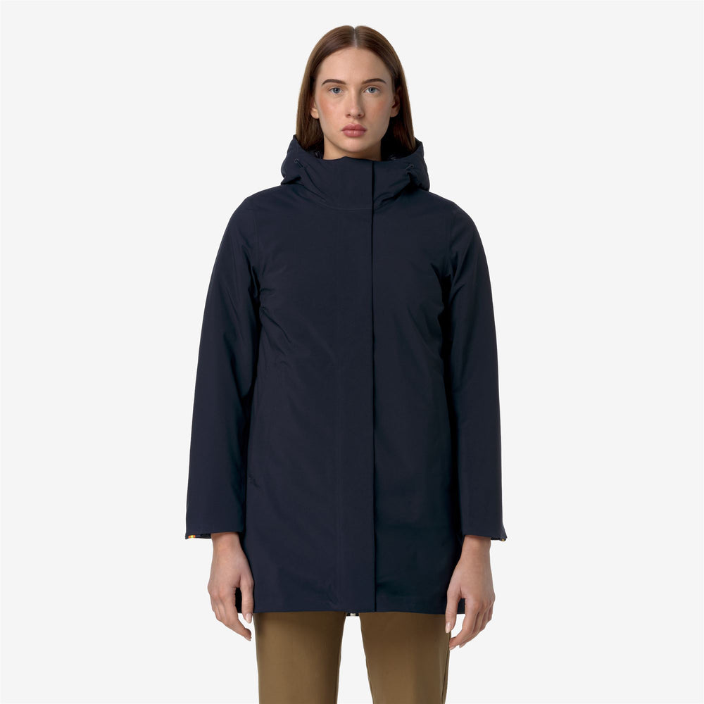 Blue Women's Urban 3/4 Length Jacket with Padded Warmth 02