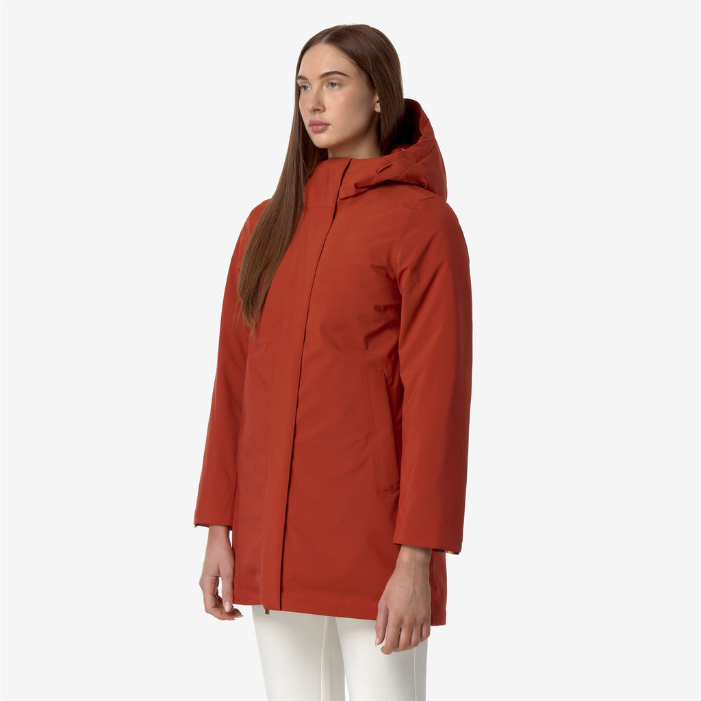 Jackets_WOMAN_MATHIEL BONDED PADDED_3/4 Length_Red Pompeian - Commercial 5