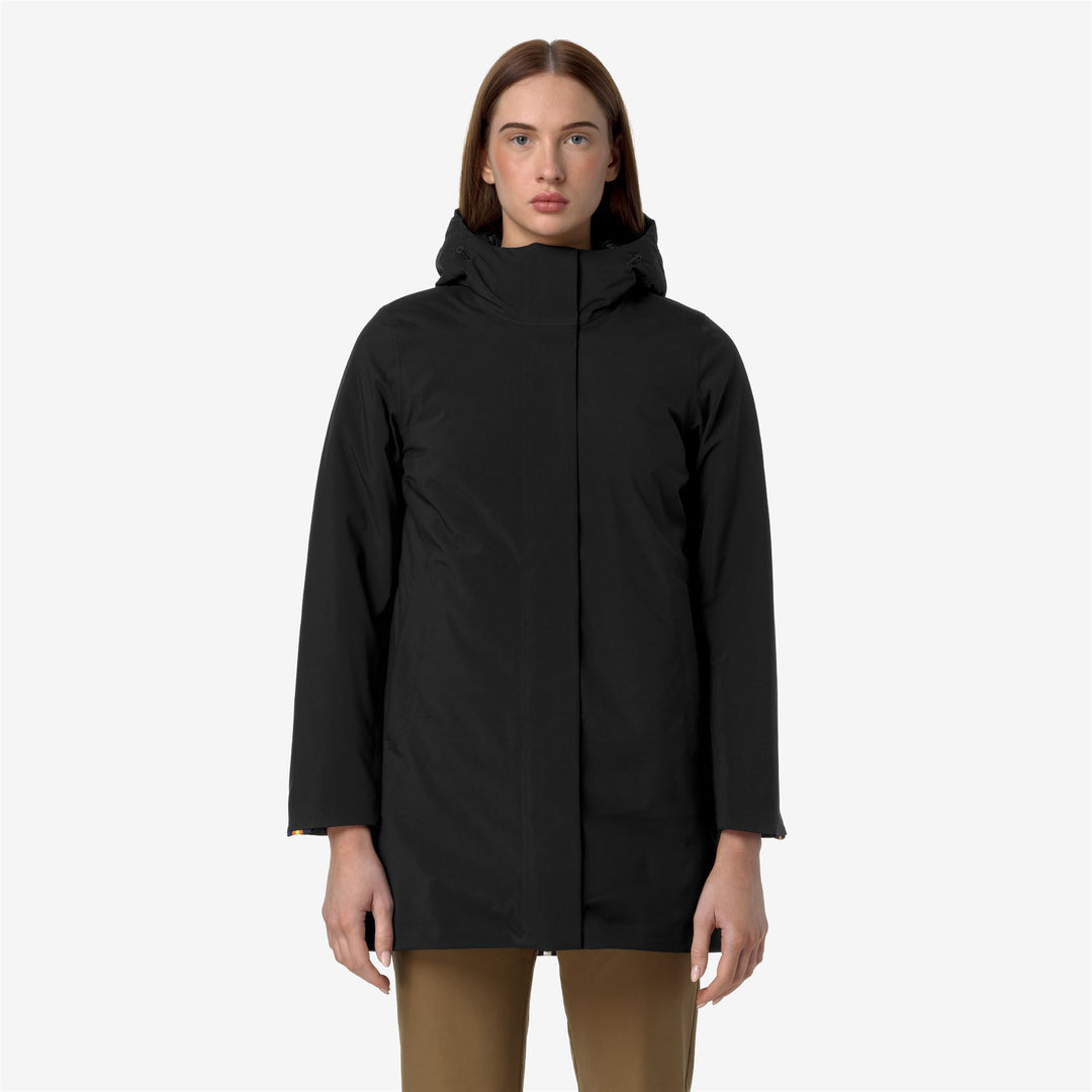 Black Grey Women's Urban 3/4 Length Padded Jacket for Winter main