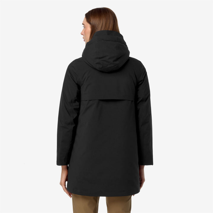 Black Grey Women's Urban 3/4 Length Padded Jacket for Winter 5