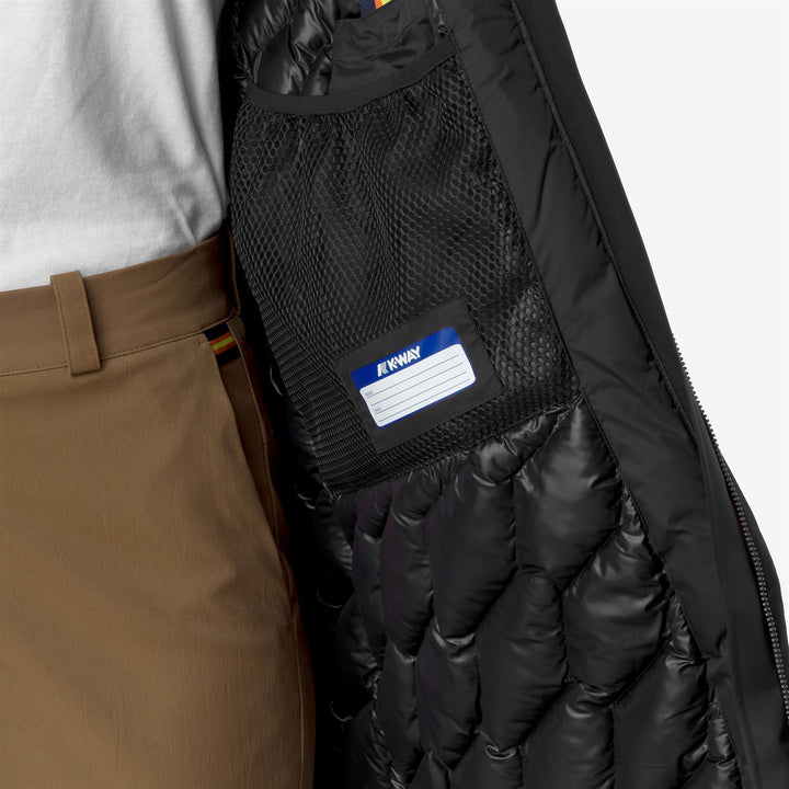 Chaqueta acolchada de mujer negra y gris 3/4 para invierno 2