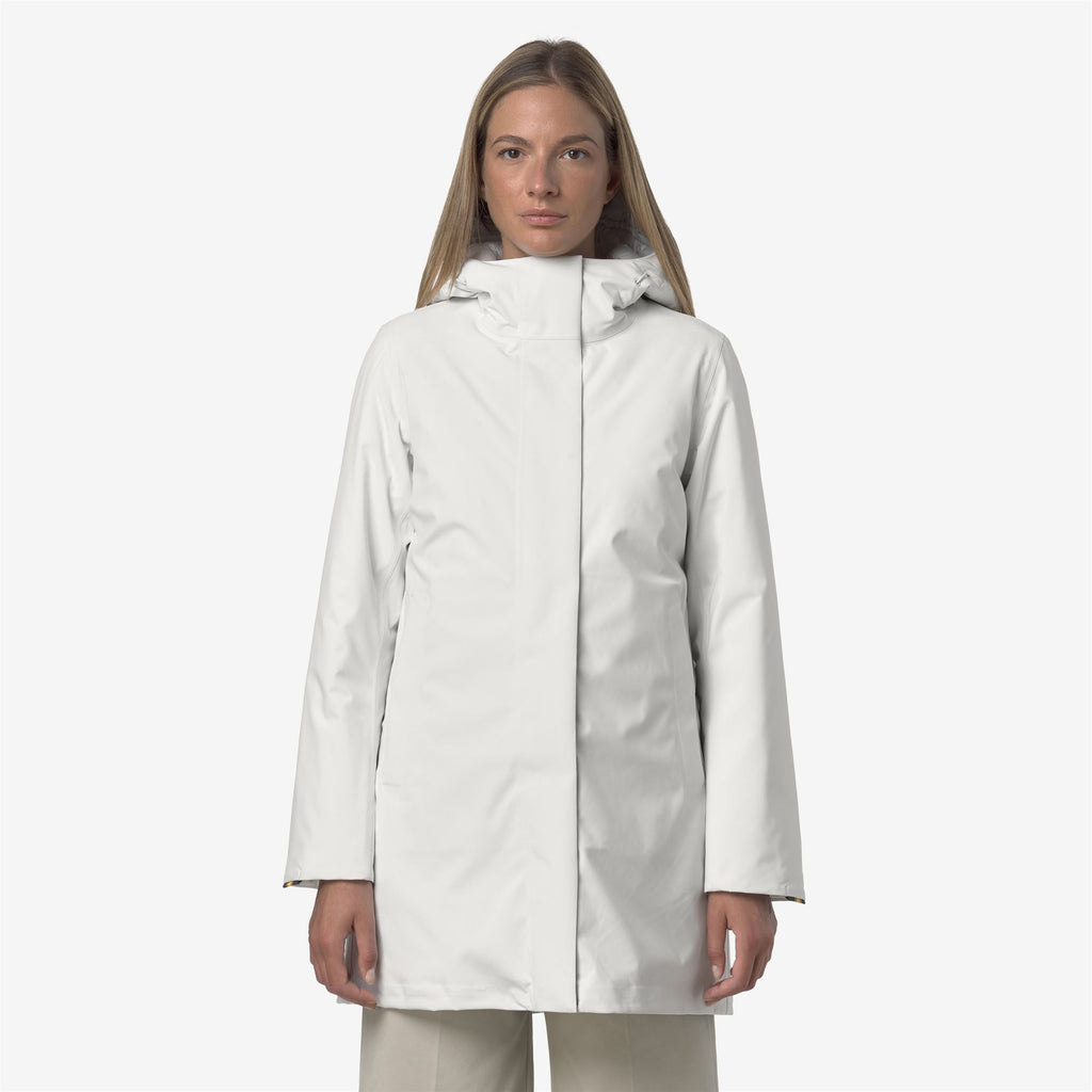Jackets_WOMAN_MATHIEL BONDED PADDED_3/4 Length_White Gardenia Combo - White Gardenia - Commercial 3