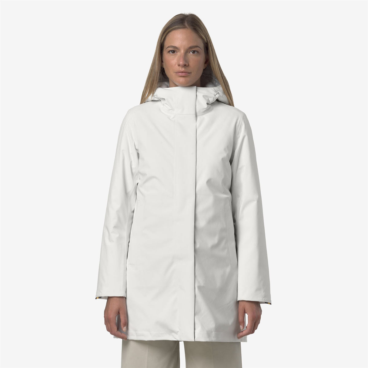 Jackets_WOMAN_MATHIEL BONDED PADDED_3/4 Length_White Gardenia Combo - White Gardenia - Commercial 3