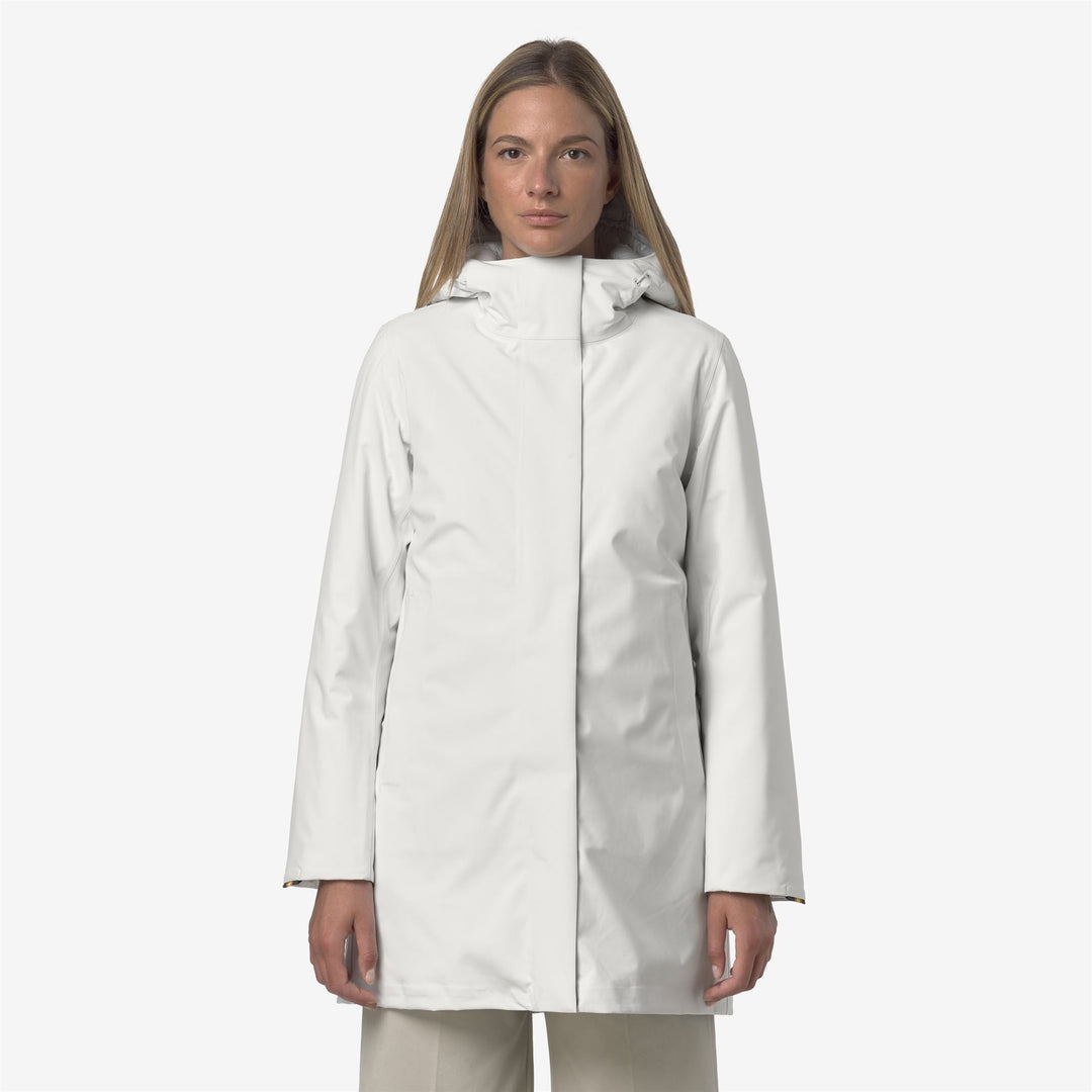 Chaqueta de invierno acolchada blanca de 3/4 para mujer main