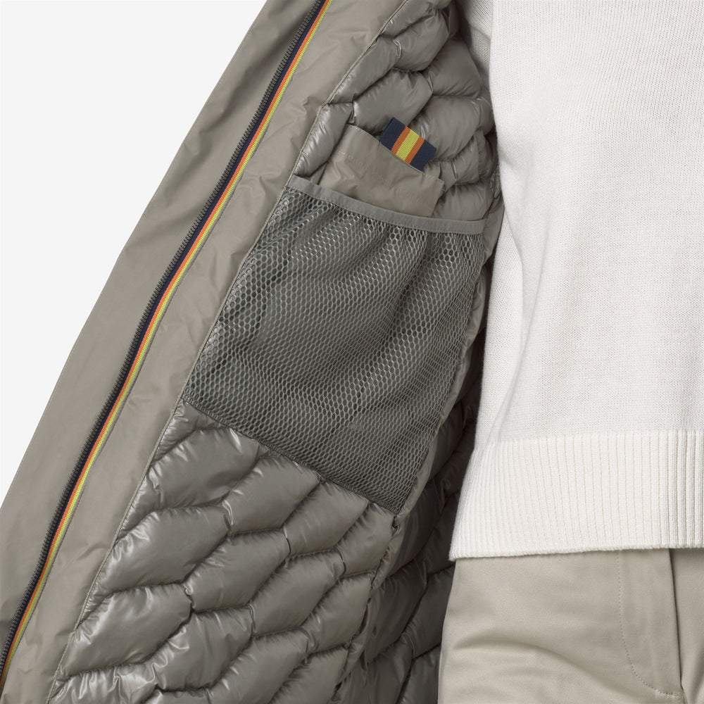 Green Women's 3/4 Length Padded Winter Jacket 02