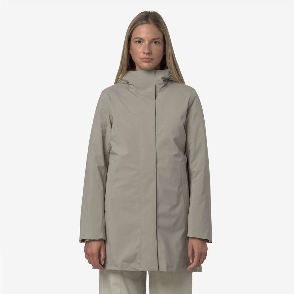 Green Women's 3/4 Length Padded Winter Jacket 02