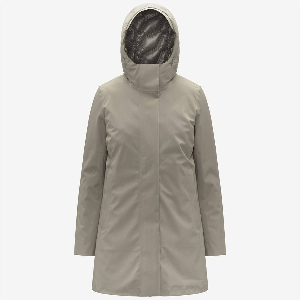 Jackets_WOMAN_MATHIEL BONDED PADDED_3/4 Length_Green Oak-Green Oak - Green Oak - Commercial 1