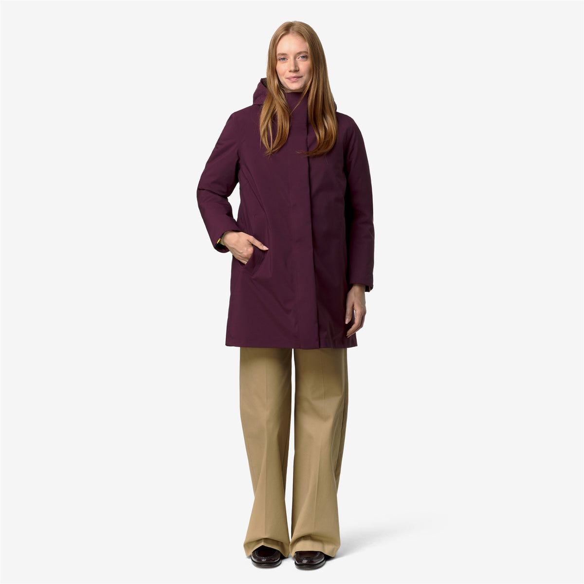 Jackets_Woman_MATHIEL BONDED PADDED_3/4 Length_Violet Mauve Wine - Commercial 7