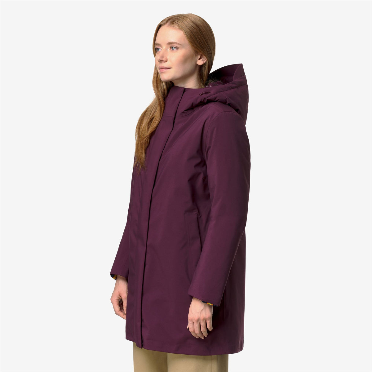 Jackets_Woman_MATHIEL BONDED PADDED_3/4 Length_Violet Mauve Wine - Commercial 5