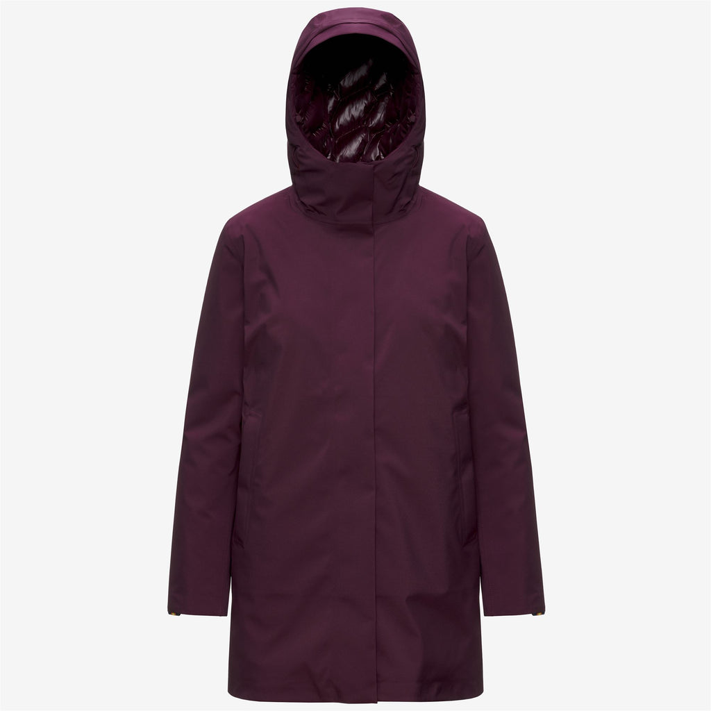 Jackets_Woman_MATHIEL BONDED PADDED_3/4 Length_Violet Mauve Wine - Commercial 1