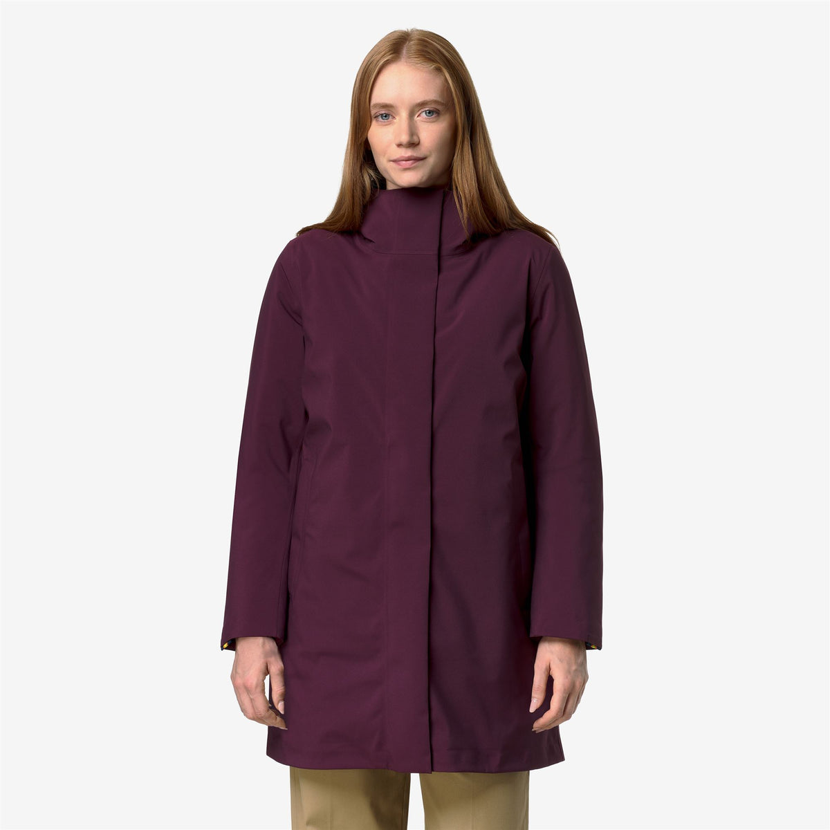 Jackets_Woman_MATHIEL BONDED PADDED_3/4 Length_Violet Mauve Wine - Commercial 4