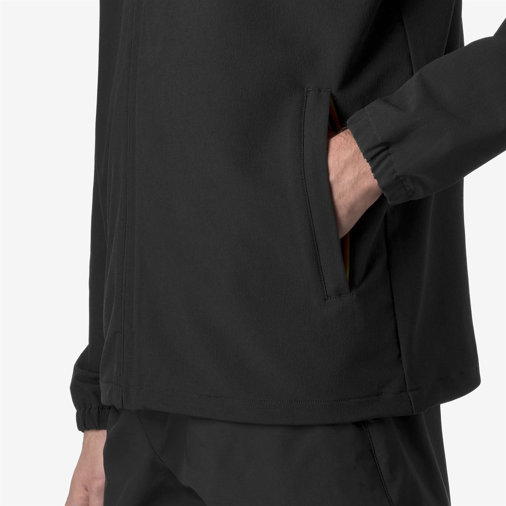 Black Grey Unisex Packable Fleece Jacket for City Wear 02