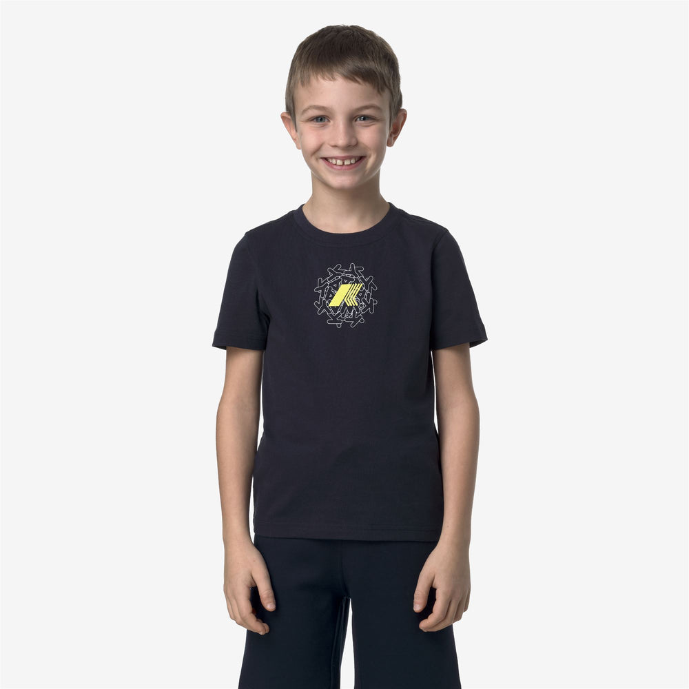 T-Shirt Casual Blu per Ragazzi con Stampa Grafica Colorata 02