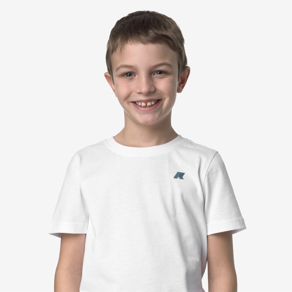 T-Shirt Casual in Cotone Grigia e Bianca per Ragazzi con Stampa Grafica 02