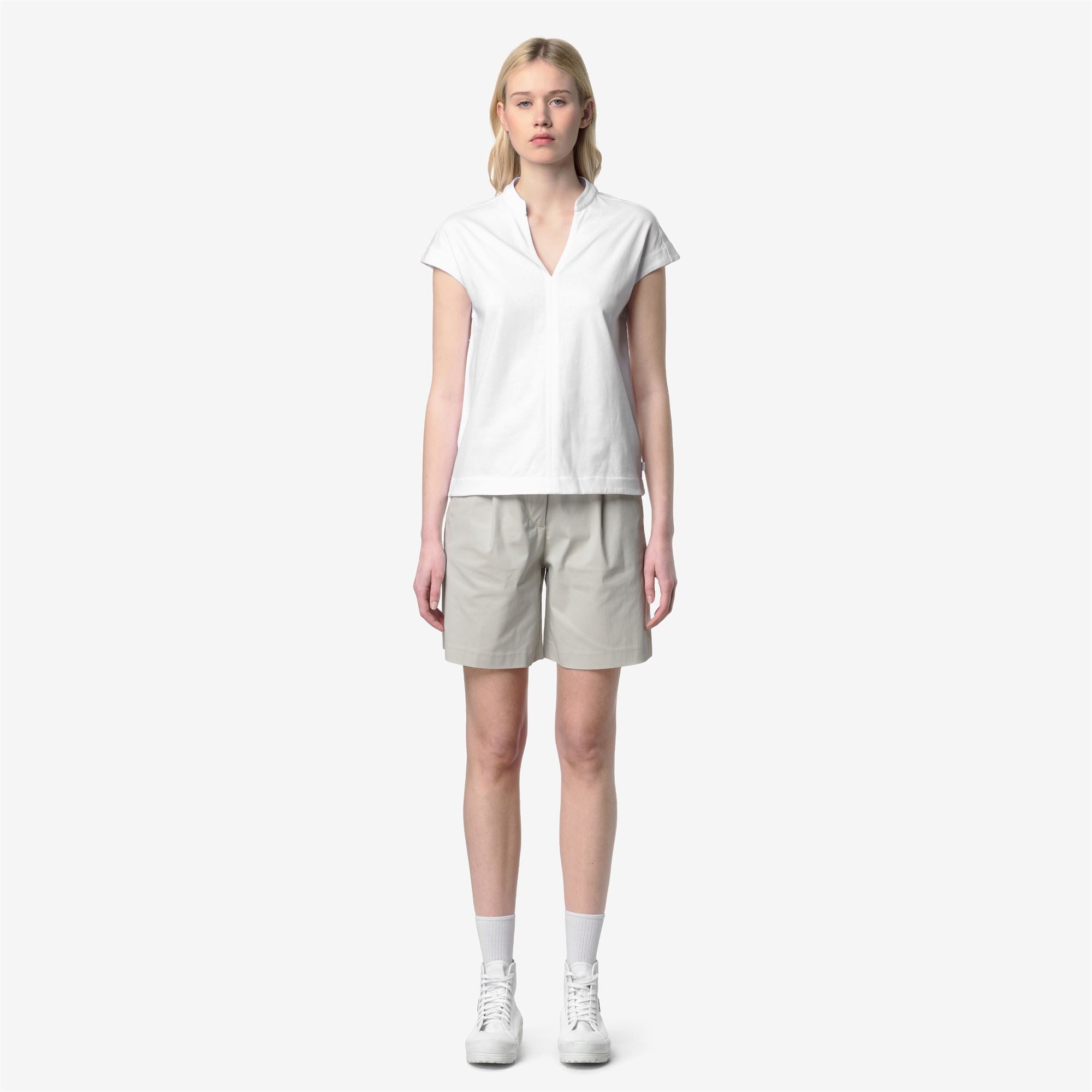 T-Shirts & Top_Woman_ISELE JERSEY_T-Shirt_White - White - Commercial 4